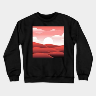 Stunning red landscape minimalist art Crewneck Sweatshirt